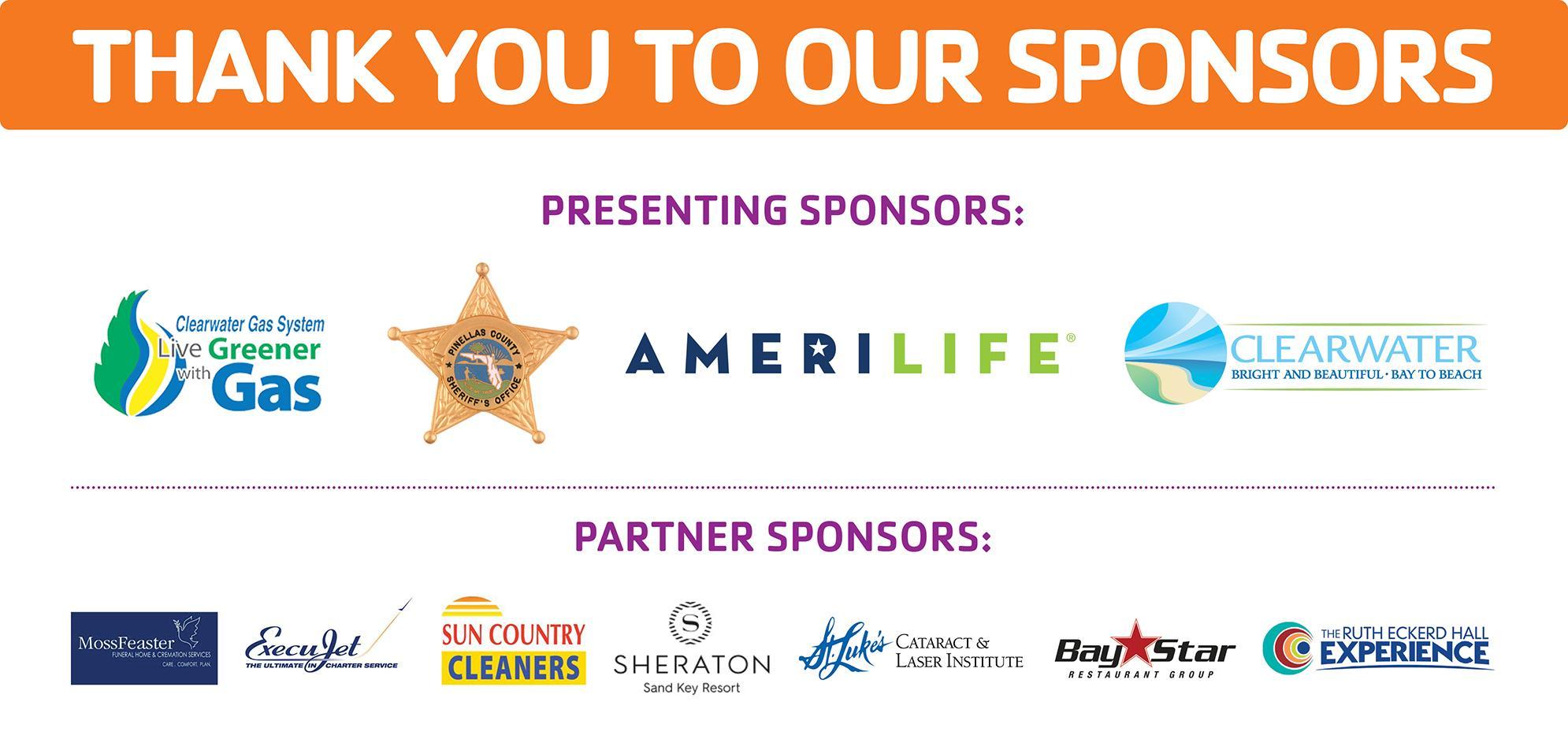 logos for all presenting and partner sponsors