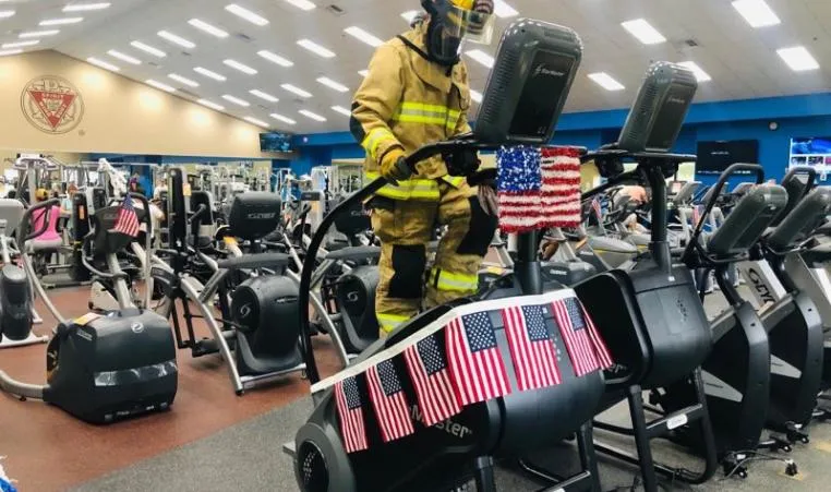 Hernando Firefighter climbs stairstepper machine to honor those who died on 9/11