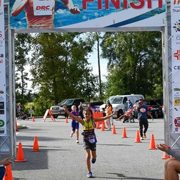 Finish line at the Citrus Memorial Health Foundation Y.